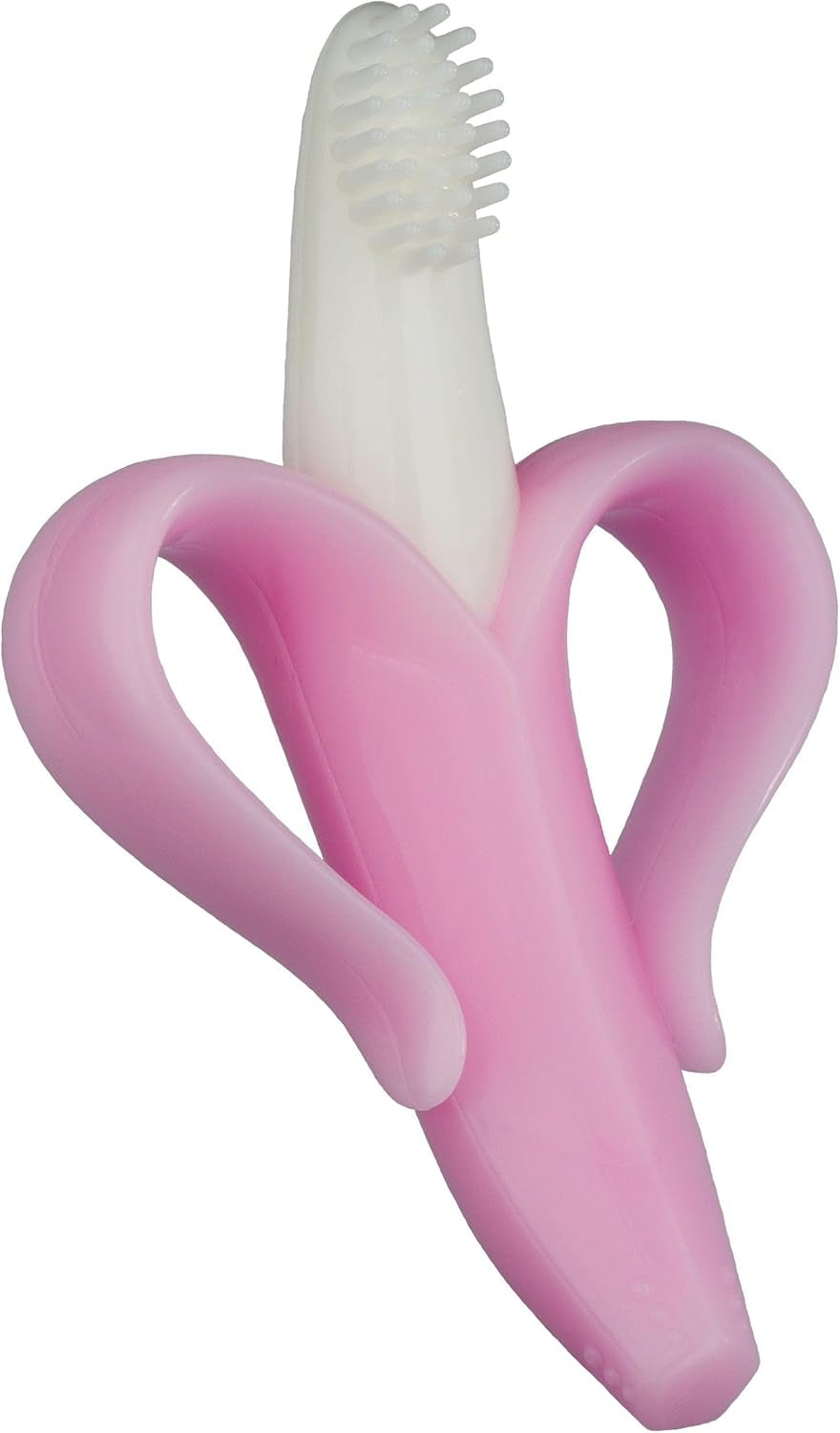 ® Pink Teether-Toothbrush for Infants and Toddlers, Made in the USA with Soft Bristles for Gentle Oral Care, Bendable Food-Grade Silicone, Family-Owned Since 2009, Over 11 Million Units Sold